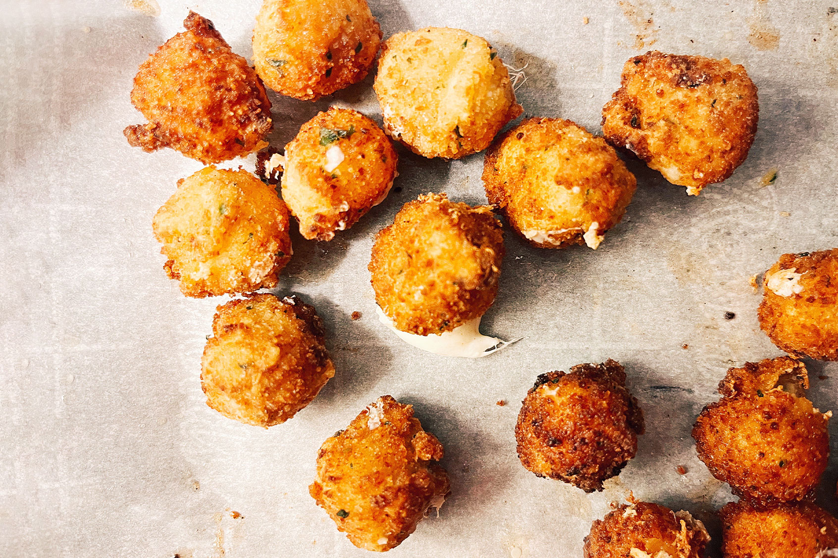 It’s almost too easy to make hot, cheesy, crunchy mozzarella balls